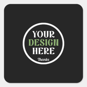 Adesivo Quadrado personalizado, único, elegante e minimalista