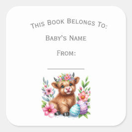 Adesivo Quadrado Personalizar a Rústica Bebê Rúscula Rústica Placa 