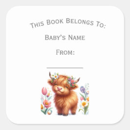 Adesivo Quadrado Personalizar a Rústica Bebê Rúscula Rústica Placa 