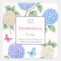 Personalizar Business Sticker para Hydrangeas Soap