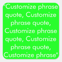 Personalizar citação de frase, branco verde neon