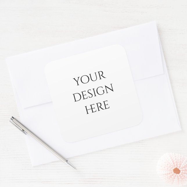 Adesivo Quadrado Personalizar ou personalizar (Envelope)
