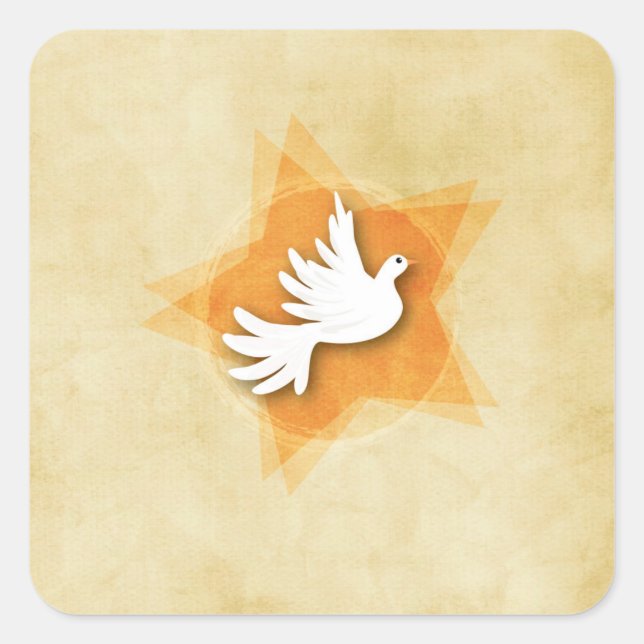 Adesivo Quadrado Personalizar Parabéns de Confirmação Coll de Prese (Frente)