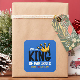 Adesivo Quadrado Personalizar Rei das Piadas Pais