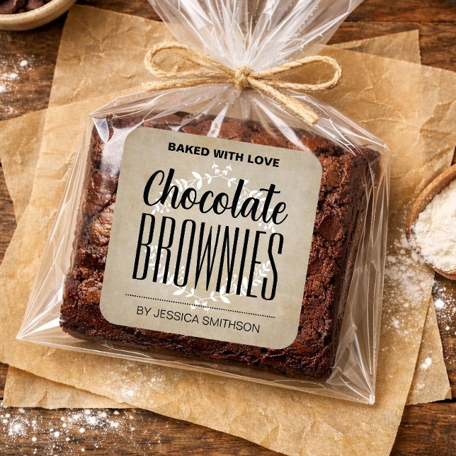 Adesivo Quadrado Personalizar rótulo Homemade HM001_08sqv3 (Criador carregado)