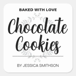 Adesivo Quadrado Personalizar rótulo Homemade HM001_09sq