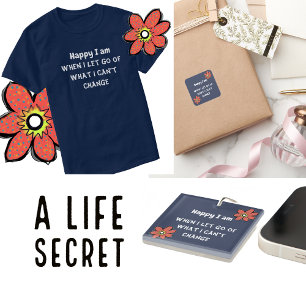 Adesivo Quadrado Personalizar Tipografia de Citação 