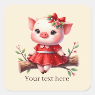 Adesivo quadrado personalizável para amantes de po