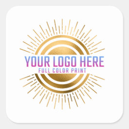 Adesivo Quadrado Personalize seu logotipo aqui a cor