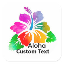 Personalized Aloha Hibiscus Tropical Flower