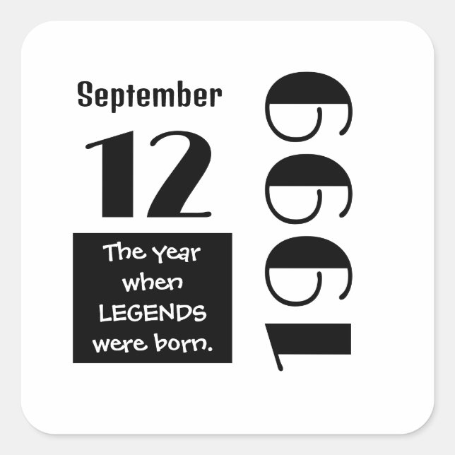 Adesivo Quadrado Personalized Birthday Gift  (Frente)