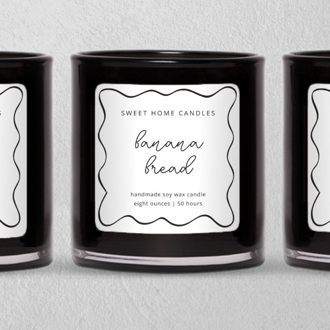 Adesivo Quadrado Personalized Candle Label, Fun & Whimsical (Criador carregado)