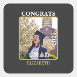 Adesivo Quadrado Personalized congrats grad 2025