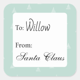 Adesivo Quadrado Personalized gift labels from custom name