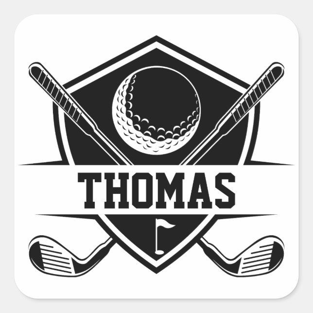 Adesivo Quadrado Personalized Golf Lover (Frente)