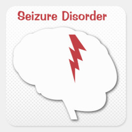 Adesivo Quadrado Perturbação de Convulsões de Alerta Médico