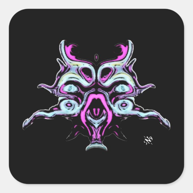 Adesivo Quadrado Pesadelo de espaço profundo (criatura abyss) v1 (Frente)