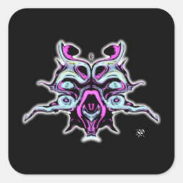 Adesivo Quadrado Pesadelo de espaço profundo (criatura abyss) v1.1