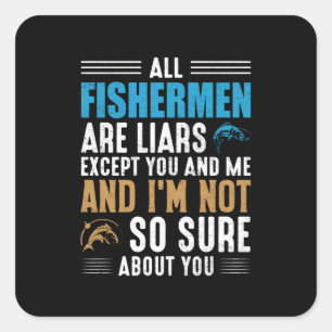 Adesivo Quadrado Pesca Arte Todos Pescadores