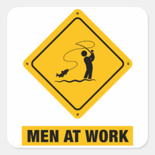 Adesivo Quadrado Pesca com mosca