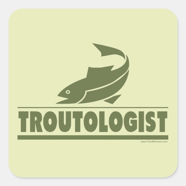 Adesivo Quadrado Pesca De Trutas (Frente)