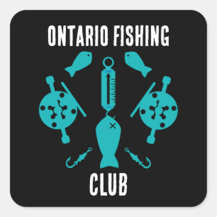 Adesivo Quadrado Pesca do salmão canadiano