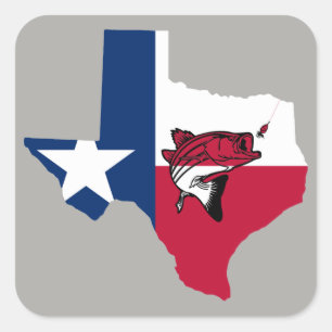 Adesivo Quadrado Pesca do Texas