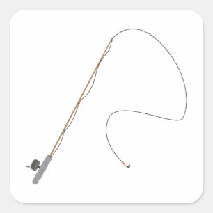 Adesivo Quadrado Pesca Rod