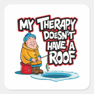 Adesivo Quadrado Pescadores De Gelo