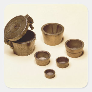 Adesivo Quadrado Pesos usados por comerciantes e por apothecaries