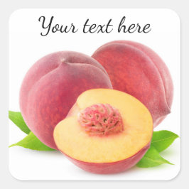 Adesivo Quadrado Pêssegos cortados