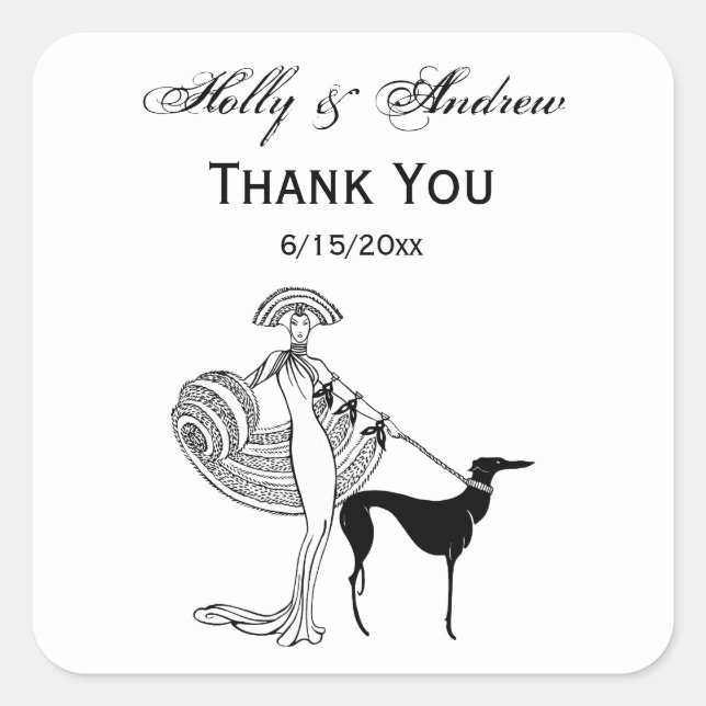 Adesivo Quadrado Pessoas-Mulher-Cachorro-PreenchidoIn-ArtDeco-Trans (Frente)