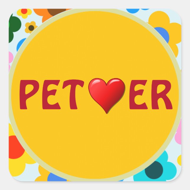 Adesivo Quadrado Pet Lover Sticker (Frente)