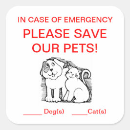 Adesivo Quadrado Pet Rescut Sticker