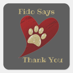 Adesivo Quadrado Pet Sitter Dog Walker Agradeço A Sua Apreciação