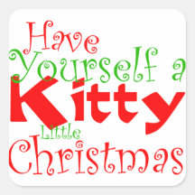 Pet Sticker de Natal de gatinho