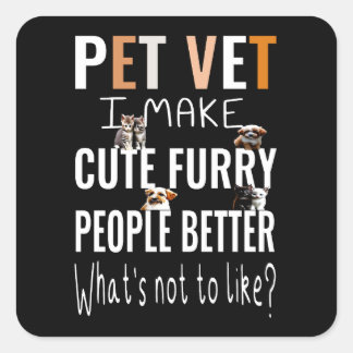 Adesivo Quadrado Pet vet tem um presente engraçado para o veterinár