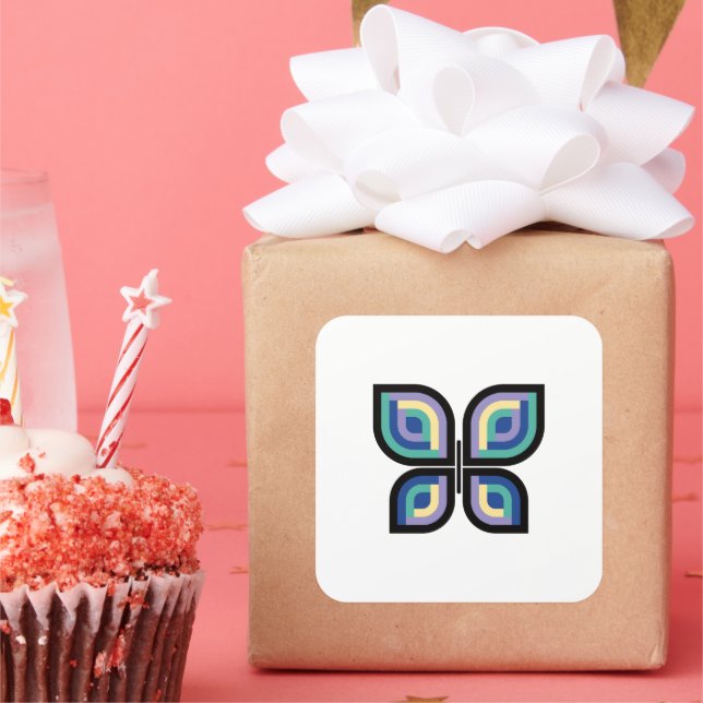 Adesivo Quadrado Petal Prism Butterfly (Festa)