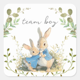Adesivo Quadrado Peter, o garoto da Equipe Botânica do Coelho Ele o