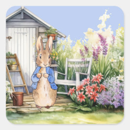 Adesivo Quadrado Peter the Rabbit Garden Shed