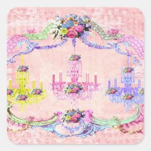 Adesivo Quadrado Petite Chandelier