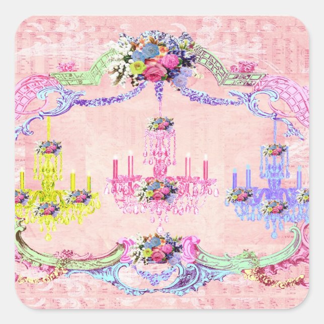 Adesivo Quadrado Petite Chandelier (Frente)