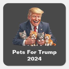 Adesivo Quadrado Pets Para Trump 2024