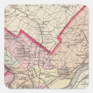 Adesivo Quadrado Philadelphia County, cidade