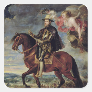 Adesivo Quadrado Philip II coroado pela vitória, 1628