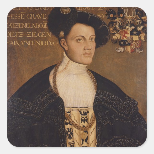 Adesivo Quadrado Philipp von Hessen (Frente)