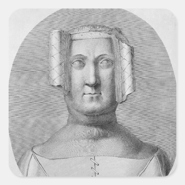 Adesivo Quadrado Philippa de Hainault (Frente)