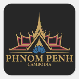 Adesivo Quadrado Phnom Penh Cambodia Southeast Asia