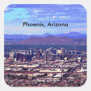 Adesivo Quadrado Phoenix, Skycape Arizona durante o dia