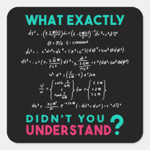 Adesivo Quadrado Physics formula Joke
